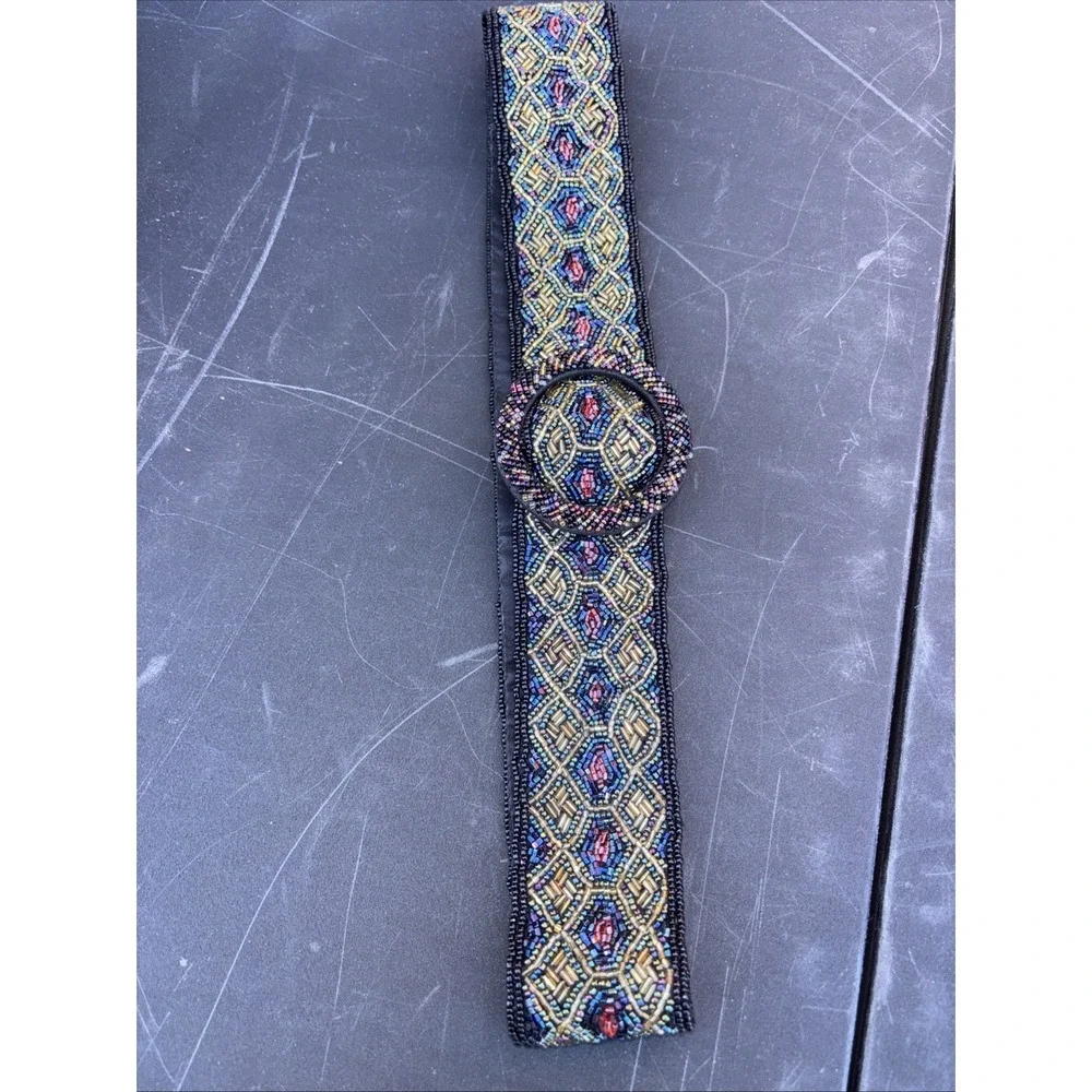 Vintage Beaded Belt 80s